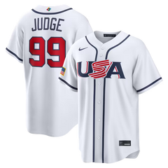 USA Baseball White 2026 World Baseball Classic Home Stadium Jersey (Aaron Judge)