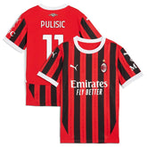 Christian Pulisic AC Milan Puma 2024/25 Home Player Jersey - Red Puma