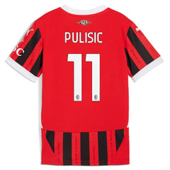Christian Pulisic AC Milan Puma 2024/25 Home Player Jersey - Red Puma