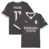 Christian Pulisic AC Milan Puma 2024/25 Third Player Jersey - Charcoal Puma