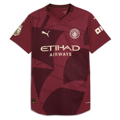 Erling Haaland Manchester City Puma 2024/25 Third Authentic Player Jersey - Burgundy Puma