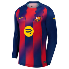 Frenkie de Jong Barcelona Nike 2025/26 Home Long Sleeve Jersey - Navy Nike