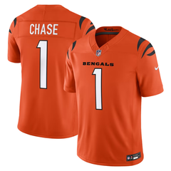 Ja'Marr Chase Cincinnati Bengals Alternate Vapor F.U.S.E. Stitched Jersey - Orange