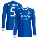 Jude Bellingham Real Madrid adidas 2025/26 Third Authentic Long Sleeve Player Jersey - Blue Adidas
