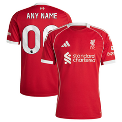 Liverpool adidas 2025/26 Home Custom Jersey - Red Adidas