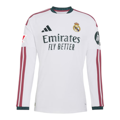 Madrid White & Maroon Long-Sleeve Soccer Jersey (Ronaldo 7)