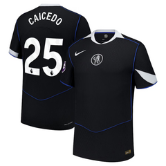 Moisés Caicedo Chelsea Nike 2025/26 Third Authentic Player Jersey - Black Nike