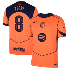 Pedri Barcelona Nike 2025/26 Third Player Jersey - Orange Nike