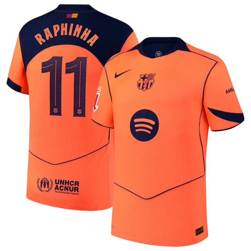 Raphinha Barcelona Nike 2025/26 Third Authentic Player Jersey - Orange Nike