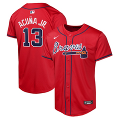 Ronald Acuña Jr. Atlanta Braves Nike Youth Alternate Limited Player Jersey - Red Nike