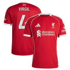 Virgil van Dijk Liverpool adidas 2025/26 Home Jersey - Red Adidas