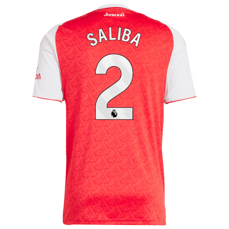 William Saliba Arsenal adidas 2025/26 Home Player Jersey - Red Adidas