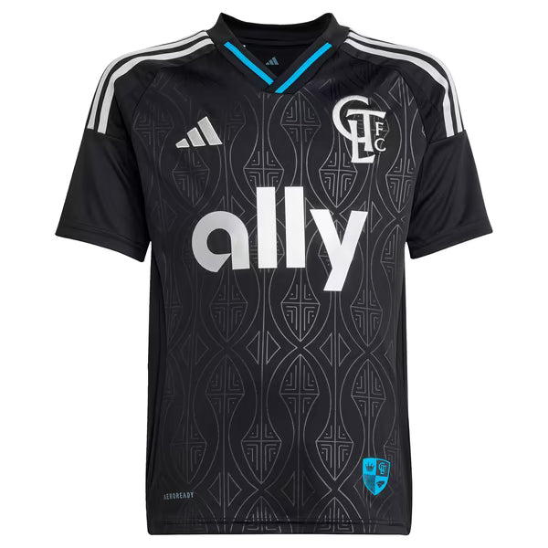 adidas Charlotte FC Youth 2025 Fortress Kit Replica Custom Jersey