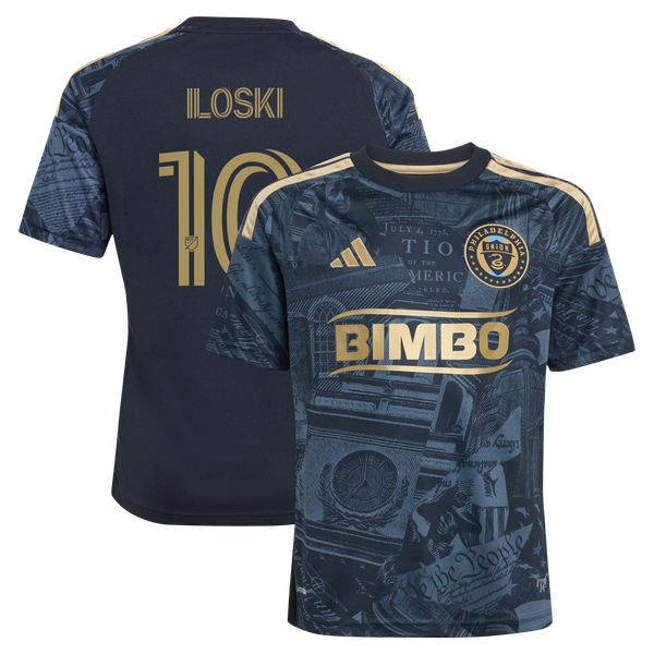 adidas Milan Iloski Philadelphia Union Youth 2026 1776 Kit Replica Jersey