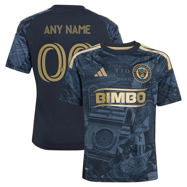 Adidas Philadelphia Union Youth 2026 1776 Kit Replica Custom Jersey