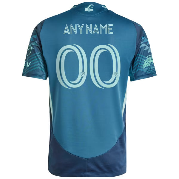 adidas Seattle Sounders FC 2025 Salish Sea Authentic Custom Jersey