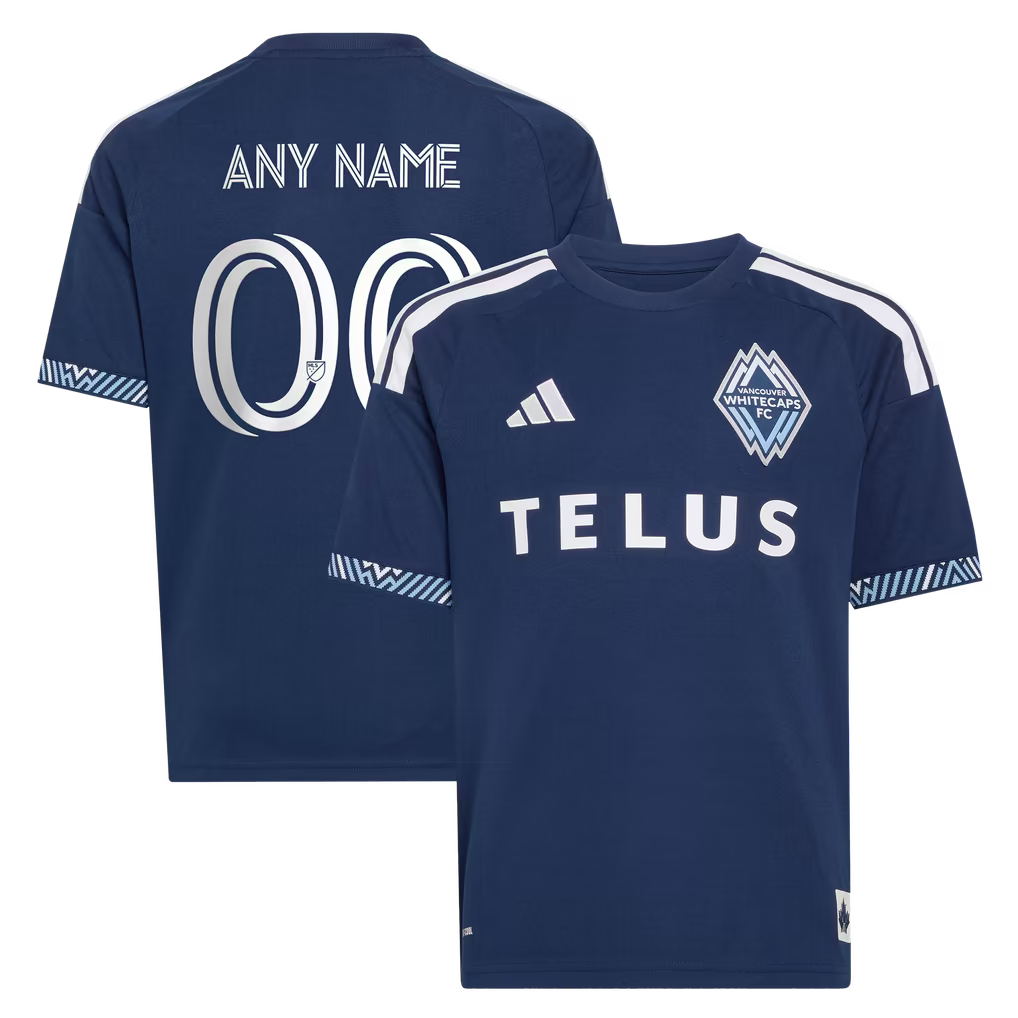 Adidas Vancouver Whitecaps FC Youth 2026 Coastal Replica Custom Jersey