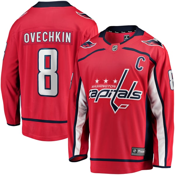 Alexander Ovechkin Washington Capitals Captain Patch Home Breakaway Jersey