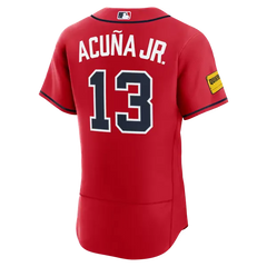 Atlanta Braves Red Alternate Jersey (Ronald Acuña Jr.)