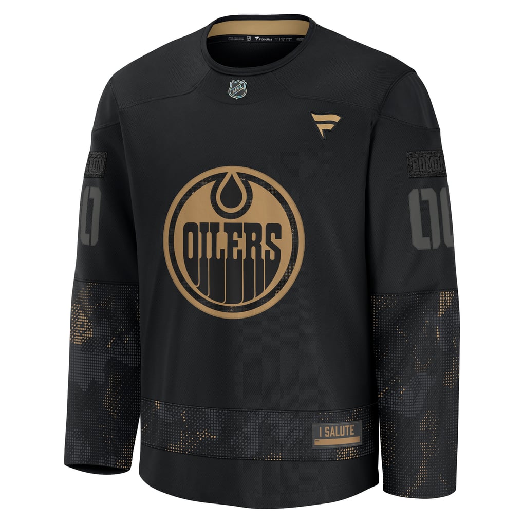 Fanatics Edmonton Oilers Military Appreciation Custom Practice Jersey