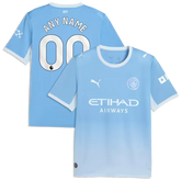 Manchester City Light Blue Home Custom Jersey