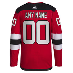 New Jersey Devils adidas Home Primegreen Authentic Custom Jersey - Red adidas