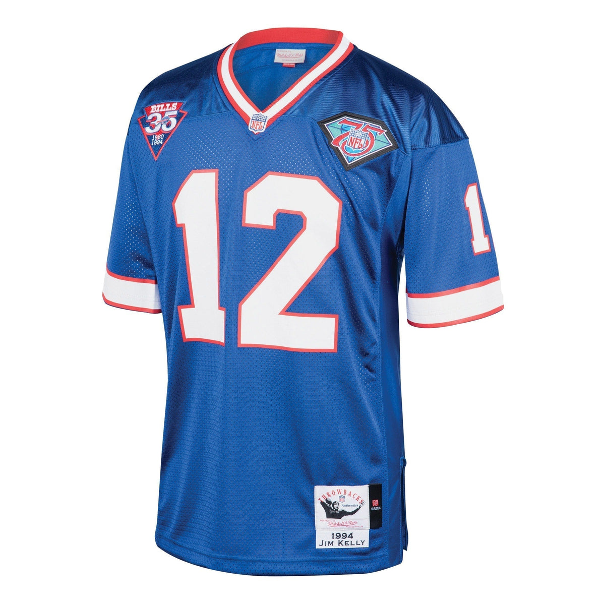 Jim Kelly Buffalo Bills 1994 Mitchell & Ness Authentic Throwback Retired Player Jersey - Royal Mitchell & Ness