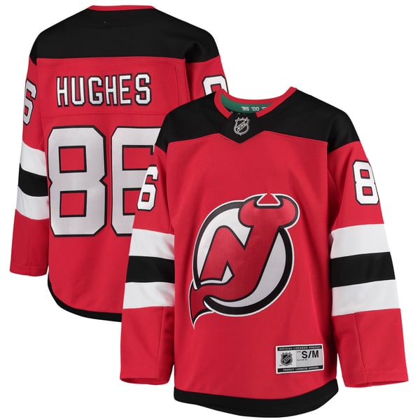 Outerstuff Jack Hughes New Jersey Devils Youth Home Premier Player Jersey