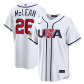 USA Baseball White Stadium Jersey (Nolan McLean)