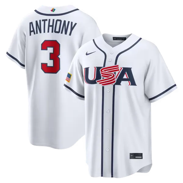 USA White Baseball Jersey (Roman Anthony)