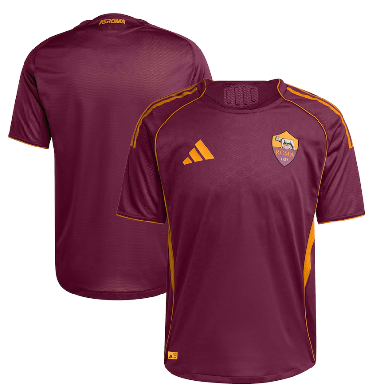 AS Roma adidas 2025/26 Home Authentic Jersey - Red Adidas