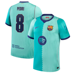 Barcelona Style Mint Green Dual-Tone Graphic Soccer Jersey (Pedri)