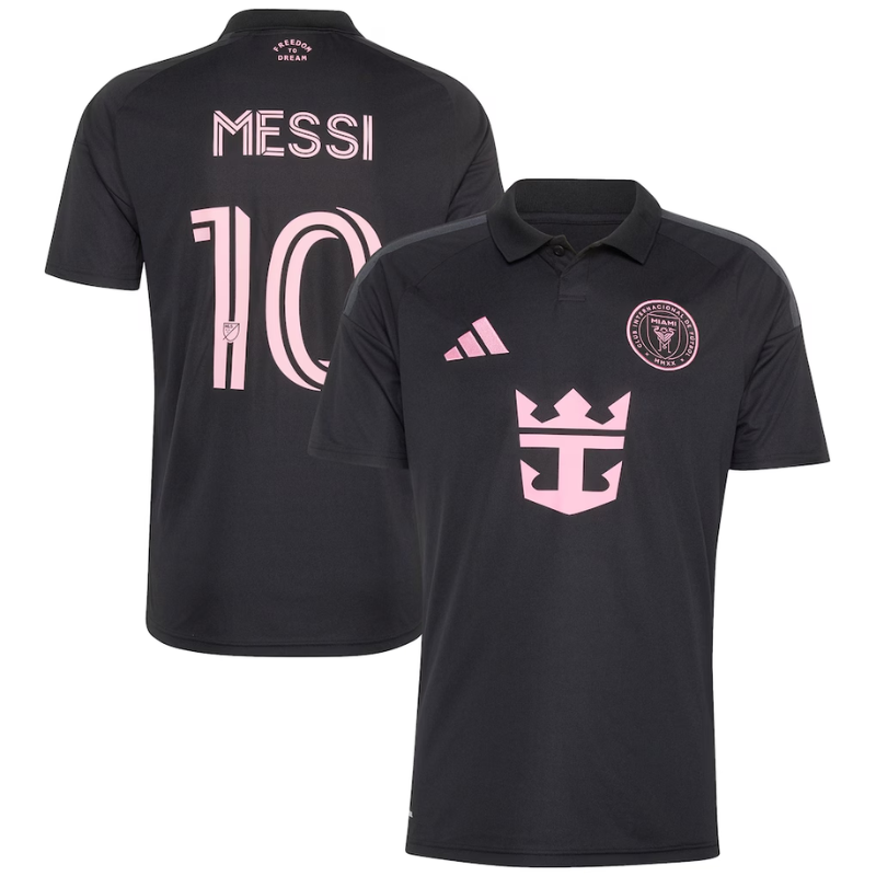 Inter Miami Black & Pink Performance Football Jersey – Premium Soccer Shirt (Messi)
