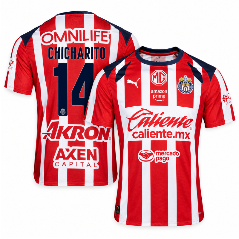 Chivas Guadalajara Chicharito Red & White Soccer Jersey