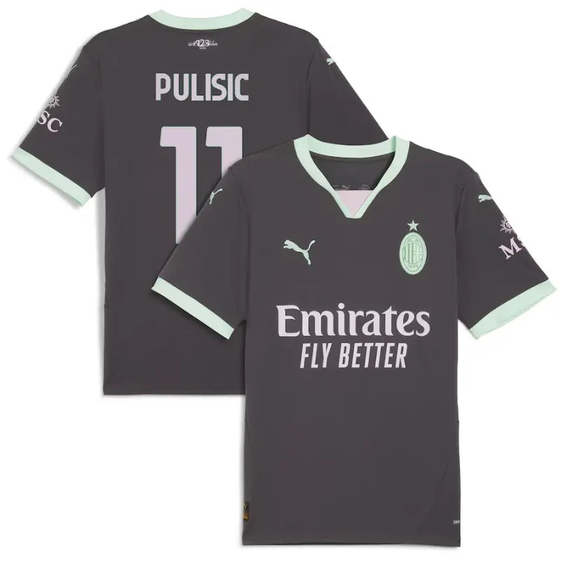 Christian Pulisic AC Milan Puma 2024/25 Third Player Jersey - Charcoal Puma