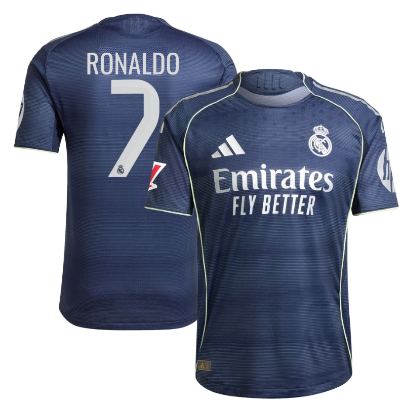 Cristiano Ronaldo Real Madrid adidas 2025/26 Away Player Jersey - Blue Adidas