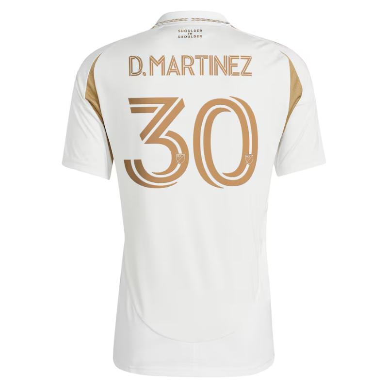 David Martinez LAFC adidas 2025 Secondary Player Jersey - White Adidas