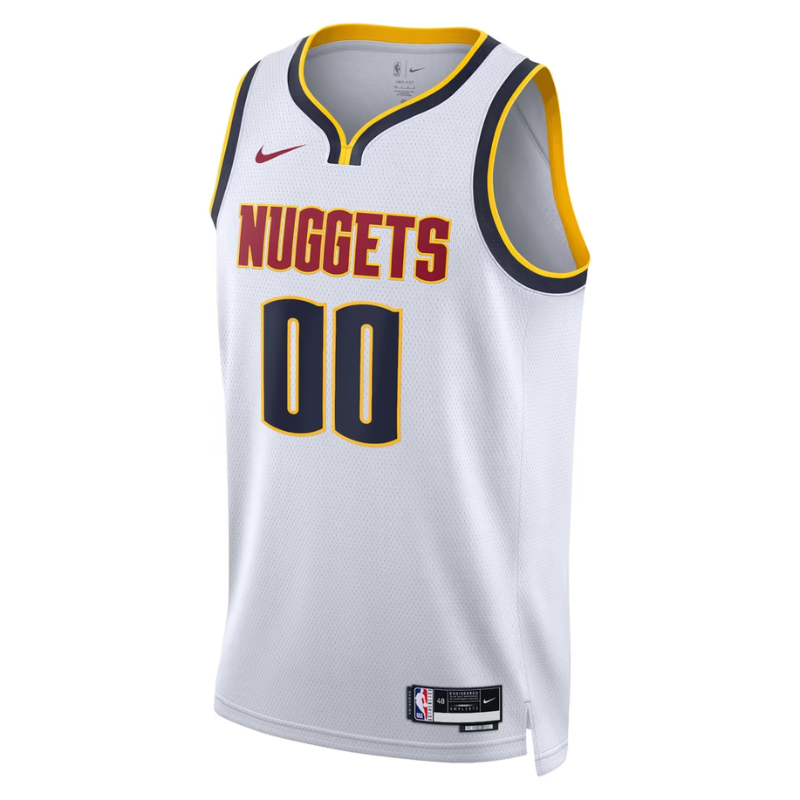 Denver White & Gold Basketball Jersey