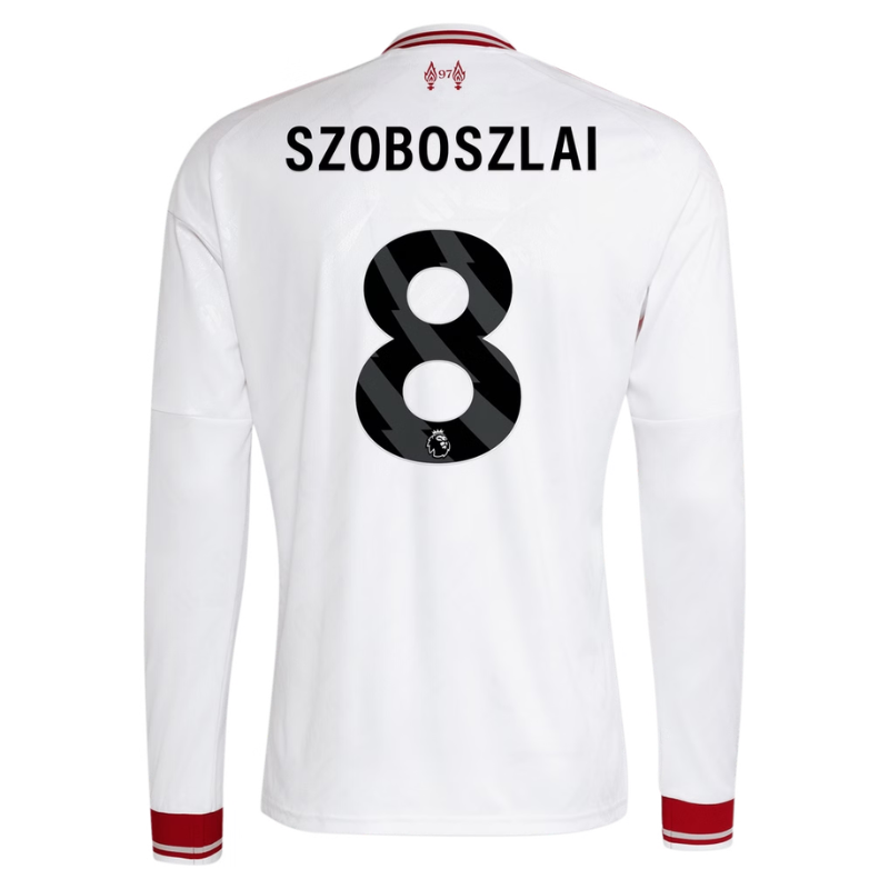 Dominik Szoboszlai Liverpool adidas 2026/27 Home Long Sleeve Jersey - White