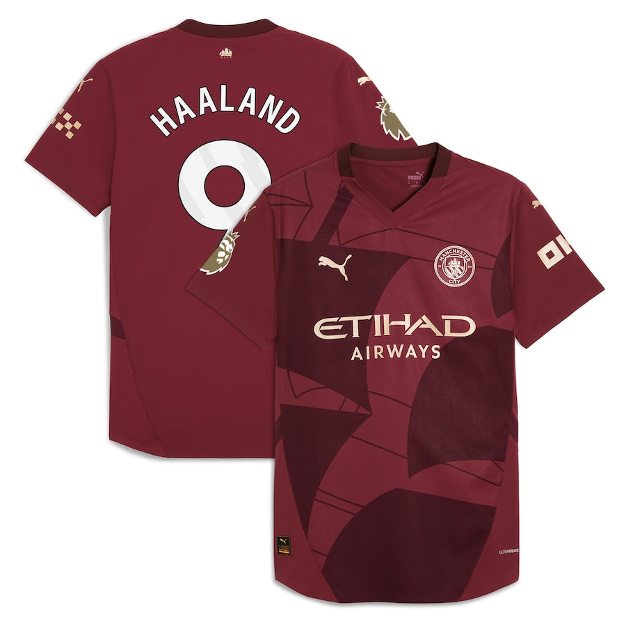 Erling Haaland Manchester City Puma 2024/25 Third Authentic Player Jersey - Burgundy Puma