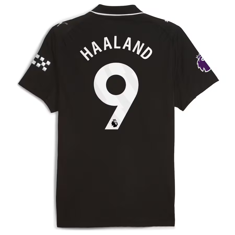 Erling Haaland Manchester City Puma 2025/26 Away Player Jersey - Black Puma