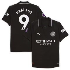 Erling Haaland Manchester City Puma 2025/26 Away Player Jersey - Black Puma