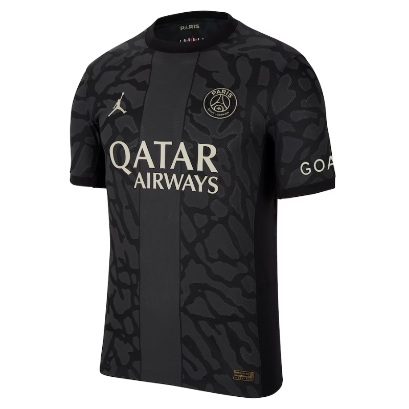 Jordan Brand Kylian Mbappe Paris Saint-Germain Anthracite 2023/24 Third Match Authentic Player Jersey Jordan Brand