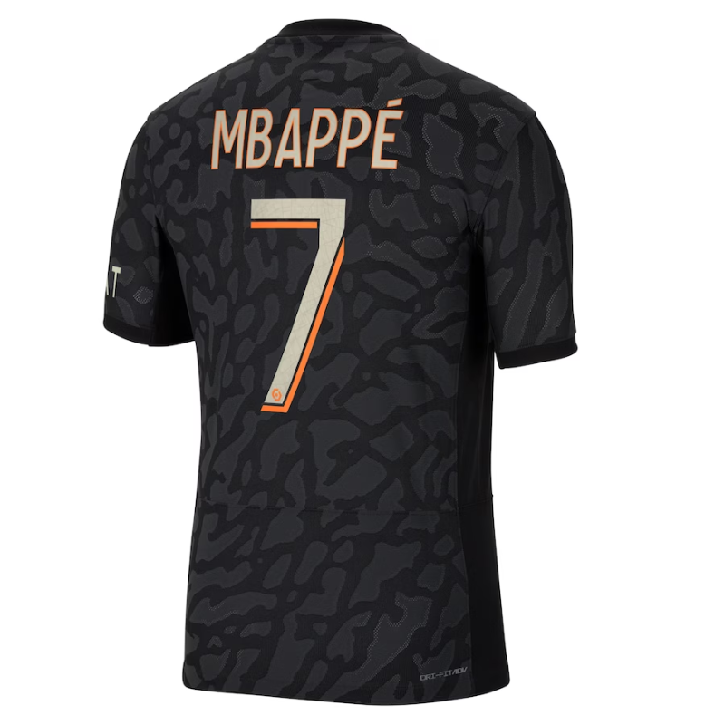 Jordan Brand Kylian Mbappe Paris Saint-Germain Anthracite 2023/24 Third Match Authentic Player Jersey Jordan Brand