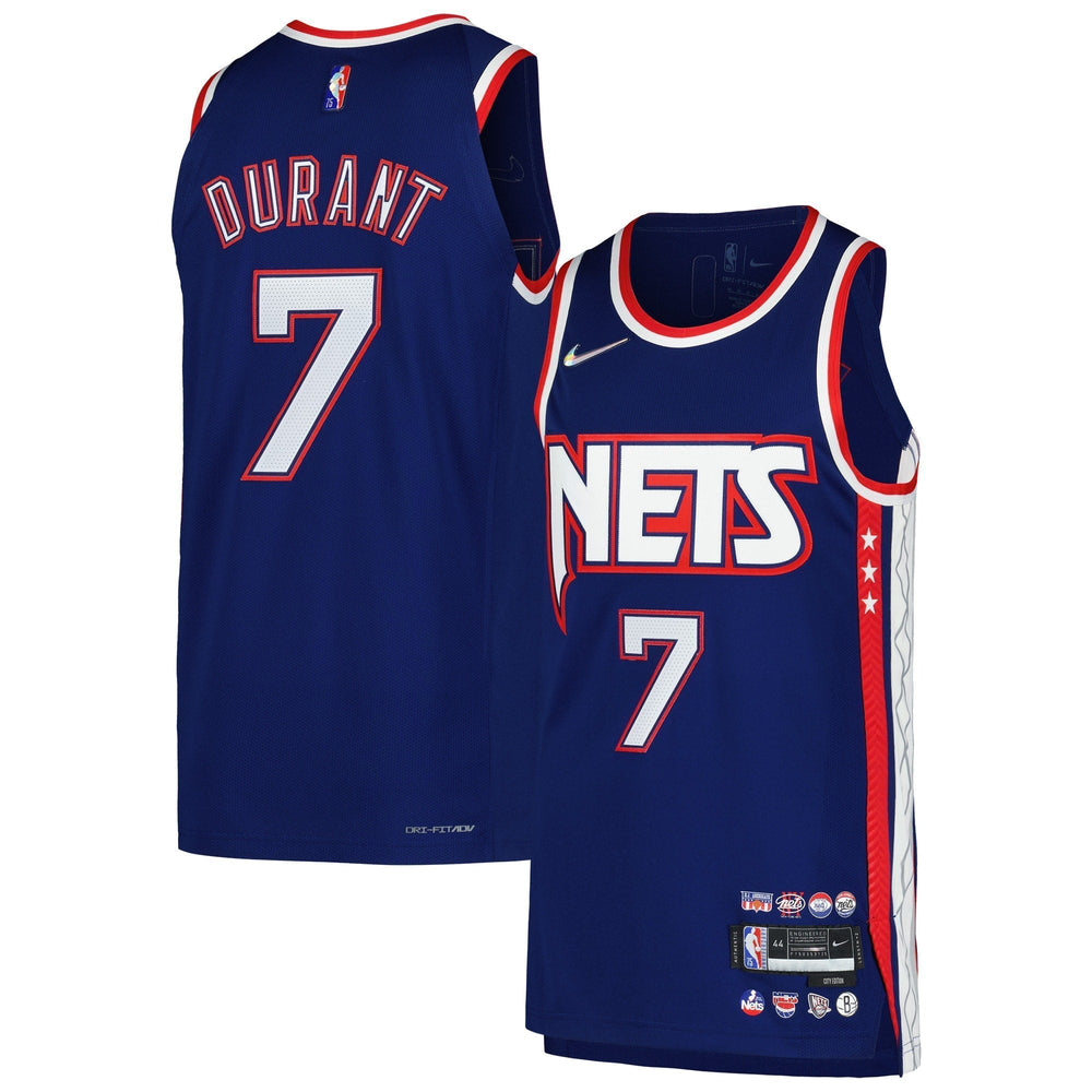 Kevin Durant Brooklyn Nets Nike Authentic Player Jersey - City Edition - Blue Nike