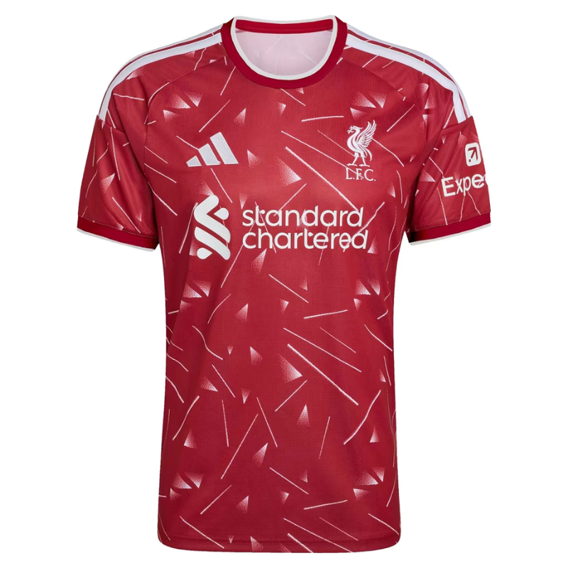 Liverpool Style Crimson Red Geometric Graphic Soccer Jersey (Wirtz)