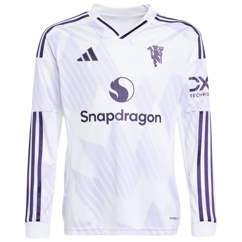 Manchester United Away Shirt 2025-26 - Long Sleeve with Cunha 10