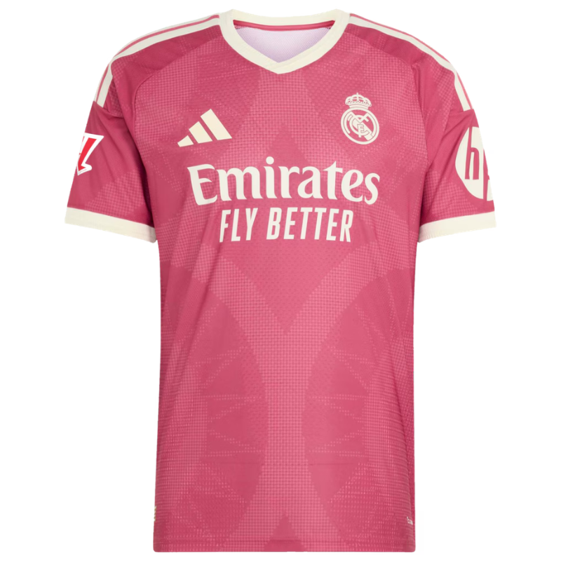 Madrid Style Rose Pink & Cream Soccer Jersey (Mbappé)