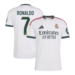Madrid White & Dark Green Football Shirt (Ronaldo)