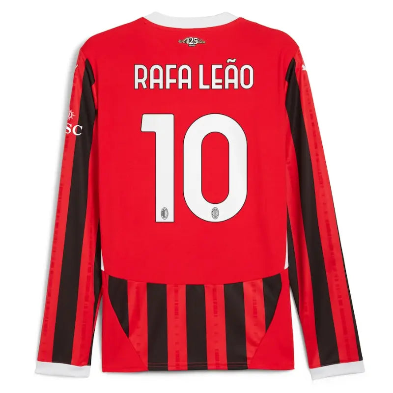 Rafael Leão AC Milan Puma 2024/25 Home Long Sleeve Player Jersey - Red Puma